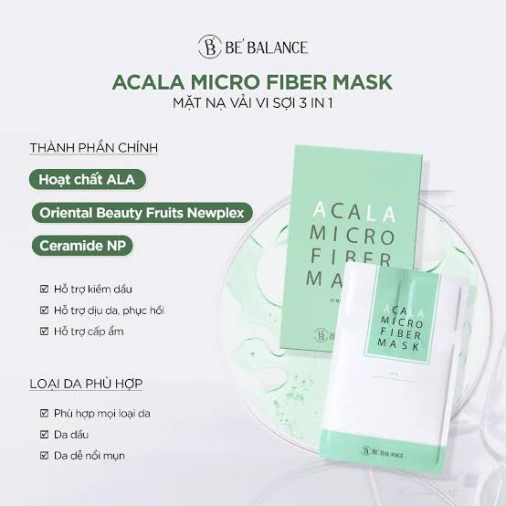 Be'balance ACALA Micro Fiber Mask 10 sheets