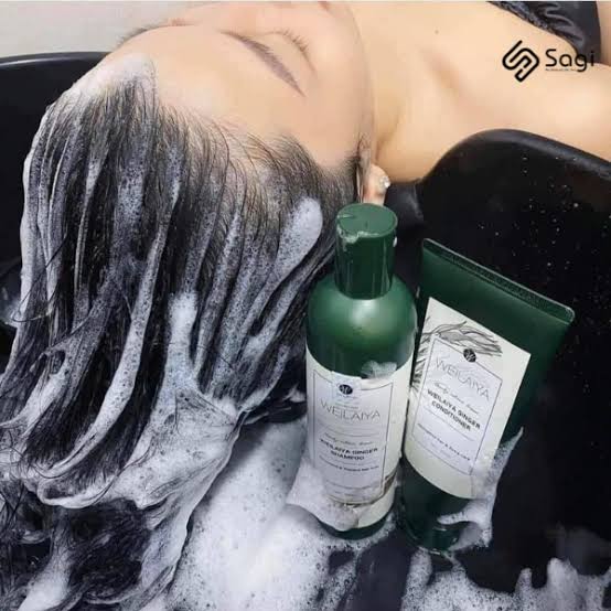 Weileiya ginger shampoo + conditioner set (400ml + 250ml)