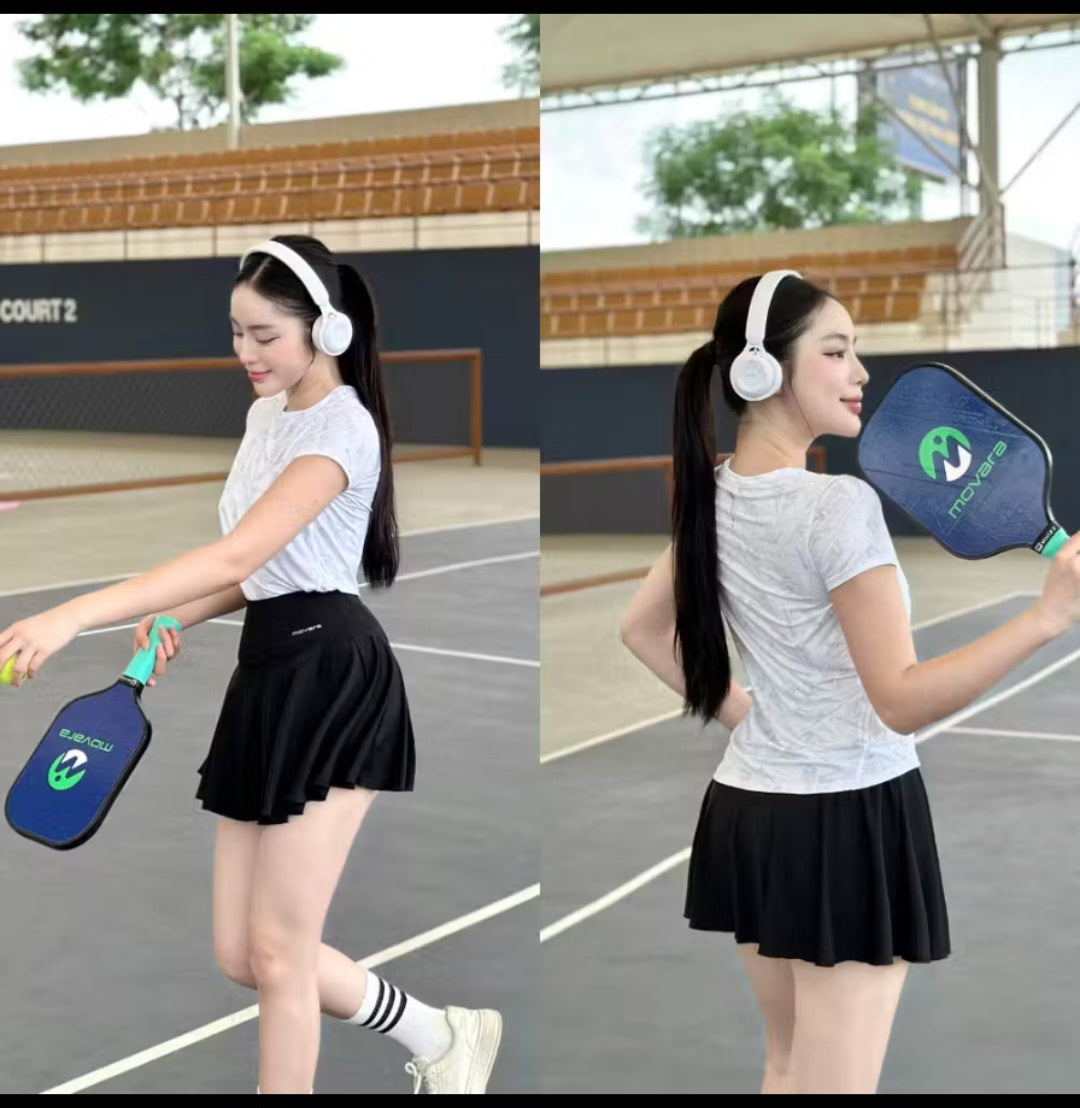 High-Quality Pickleball Tennis Skirt - 2 Layers Cool, Absorbent, Deodorizing, UV Protection QC15