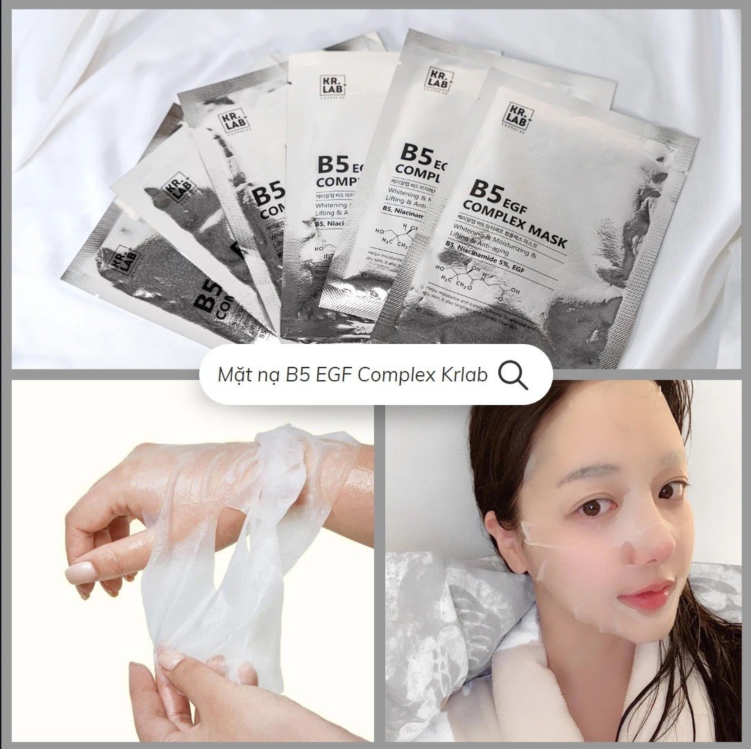 10 pcs Kr.Lab Korean B5 EGF Complex Mask Skin Recovery Mask