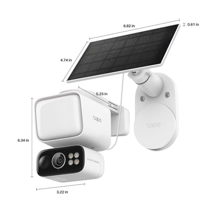 Tapo C615F KIT
Solar-Powered Floodlight Pan/Tilt Security Camera Kit