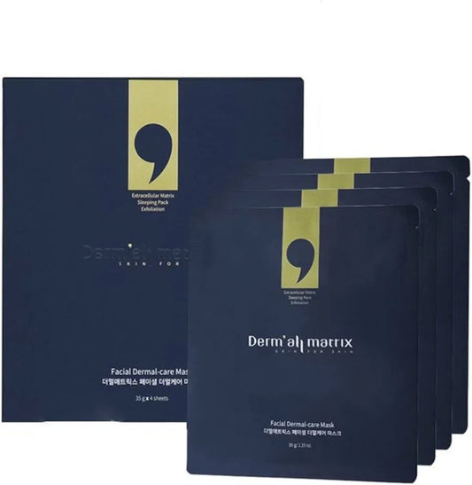DERM-ALL MATRIX Daily Facial Dermal-Care Facial Mask Sheet 4pcs
