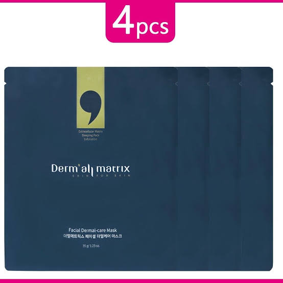 DERM-ALL MATRIX Daily Facial Dermal-Care Facial Mask Sheet 4pcs