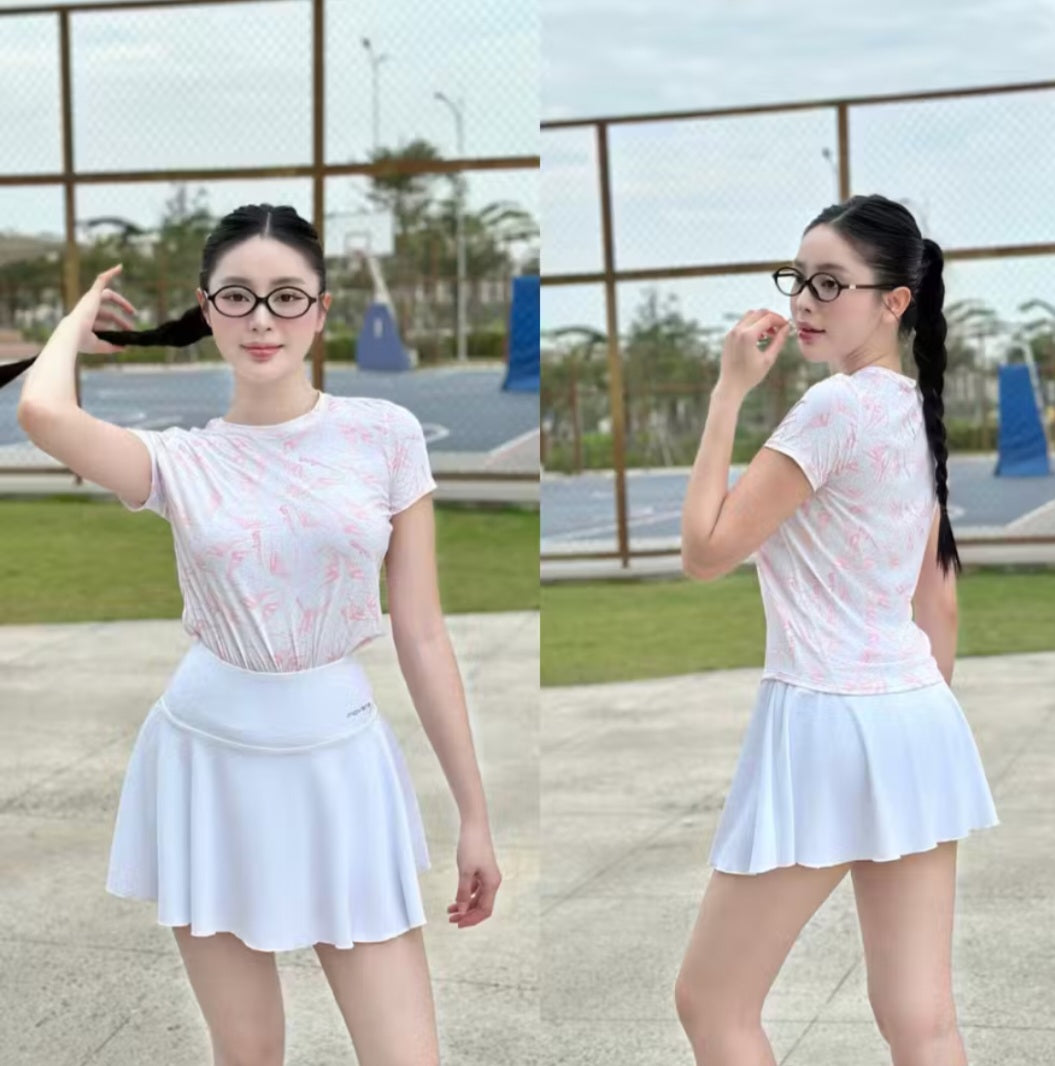 High-Quality Pickleball Tennis Skirt - 2 Layers Cool, Absorbent, Deodorizing, UV Protection QC15