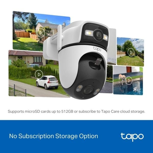TP LINK
Tapo C545D 2K Outdoor Dual Lens Pan/Tilt Security Camera