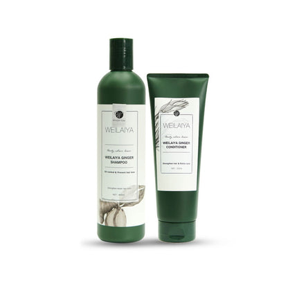 Weileiya ginger shampoo + conditioner set (400ml + 250ml)